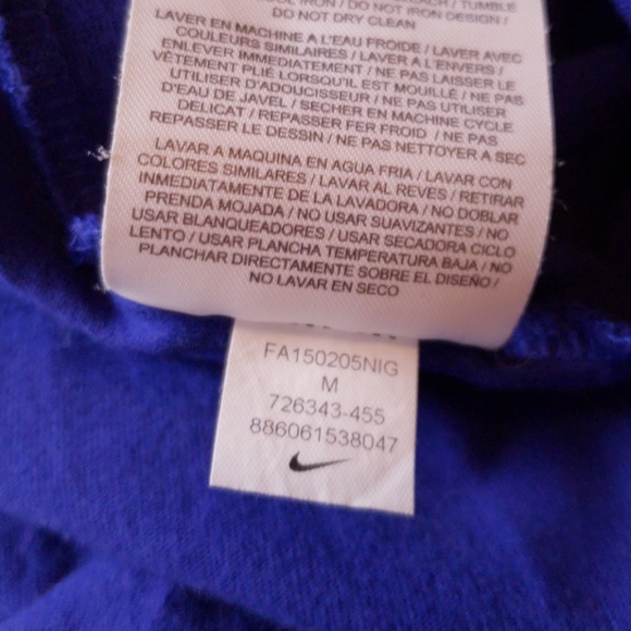 Nike Blue Quarter sleeve Sz M "Just do it" 95 - Picture 4 of 9